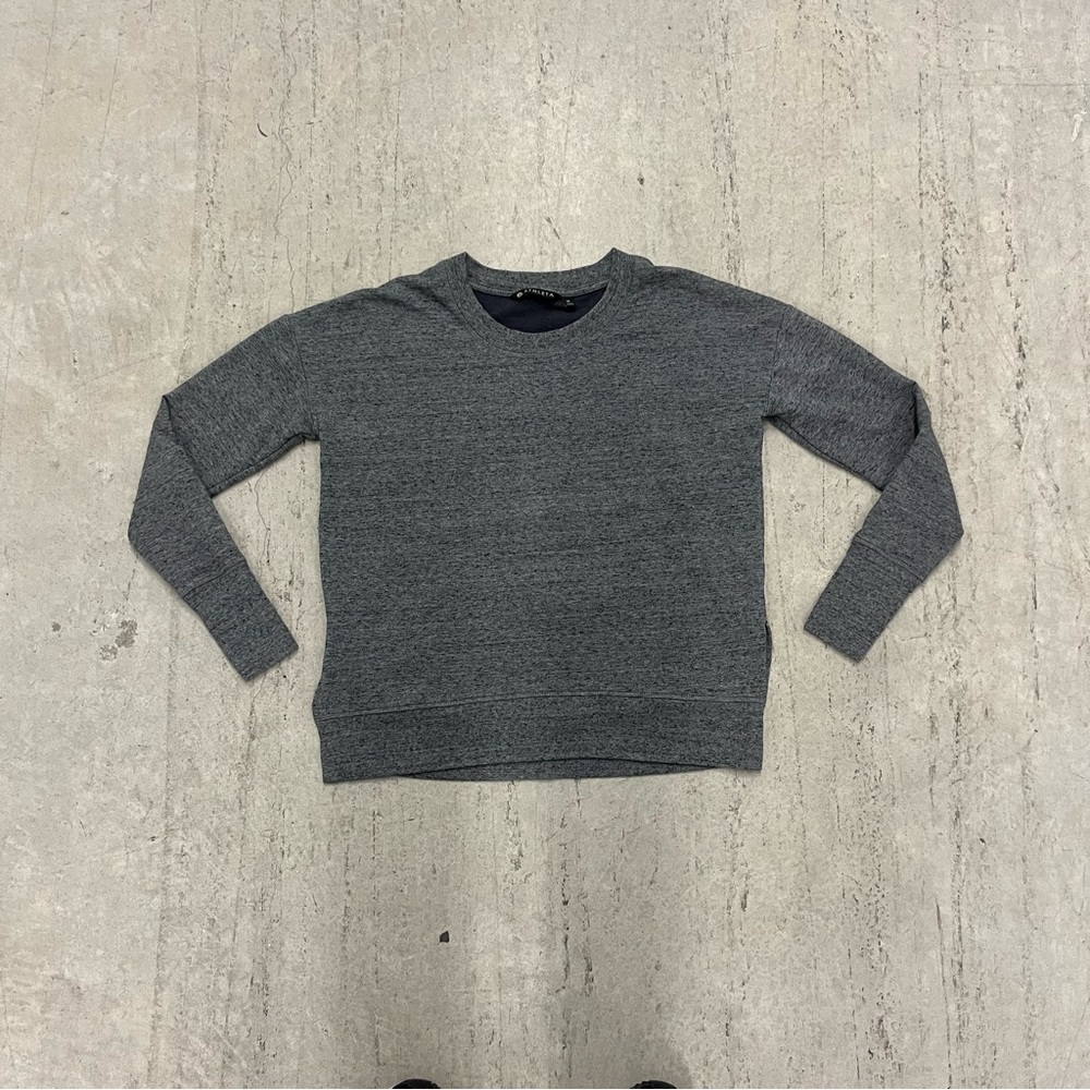 Athleta Gray Crewneck Sweater Relaxed Fit
